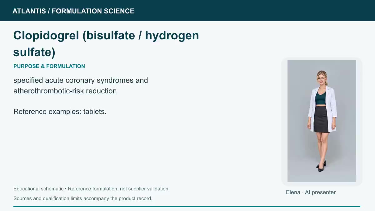 Clopidogrel (bisulfate / hydrogen sulfate) explainer preview