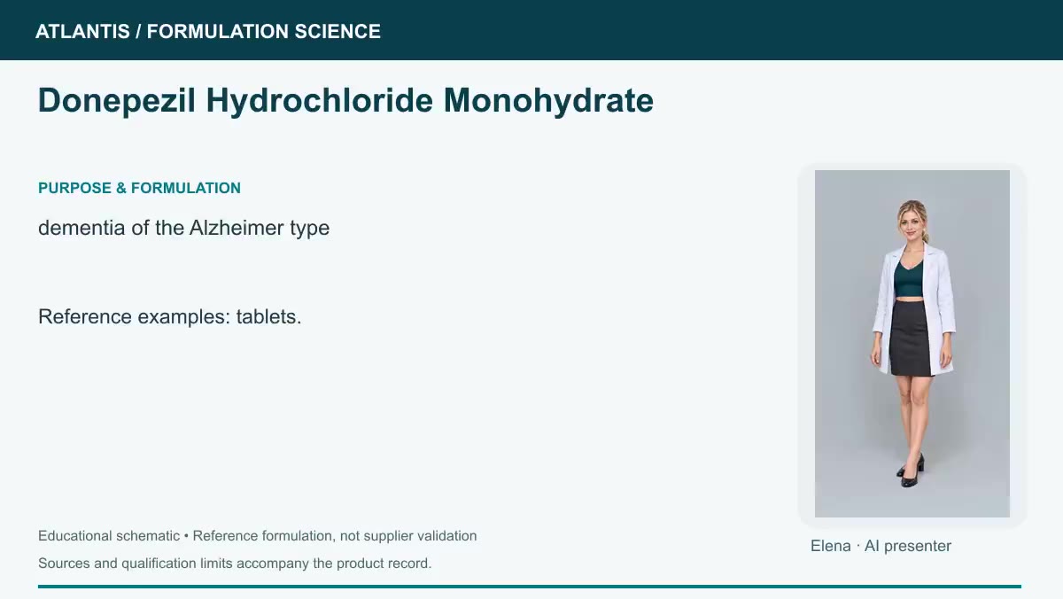 Donepezil Hydrochloride Monohydrate explainer preview