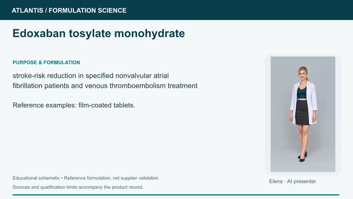 Edoxaban tosylate monohydrate explainer preview